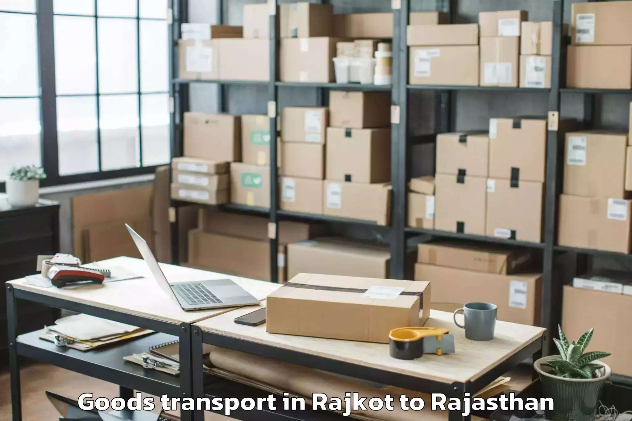 Professional Rajkot to Madhav University Pindwara Goods Transport